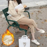 Термобелье, осенний утепленный трикотажный комплект для выхода на улицу, популярно в интернете, в западном стиле, в корейском стиле