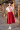 女白短袖+红大摆裙+红飘带