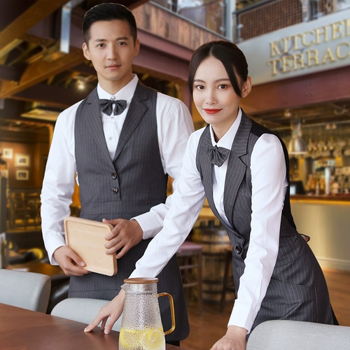 Кофейный чай с молоком для отеля, жилет для работы, фартук, раздельный комплект