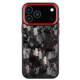 Carbon Fiber Red Accents Shockproof TPU iPhone Metal iPhone Case for iPhone 17, 16, 15, 14 and 13