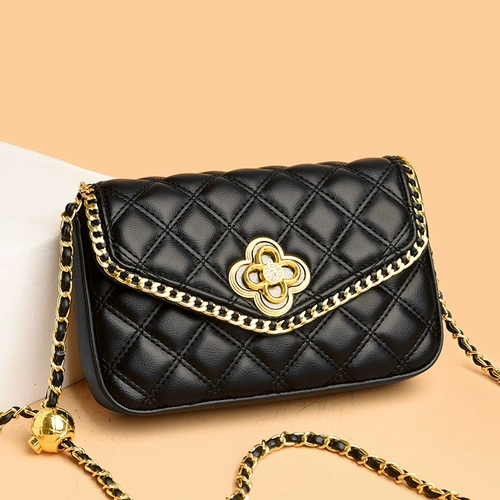 Сумка на одно плечо, небольшая сумка, цепь, сумка подмышку с ромбовидным узором, популярно в интернете, в западном стиле, в стиле Шанель