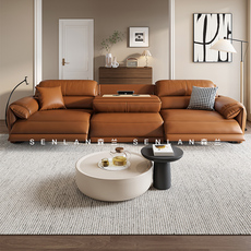 Функциональные диван 零靠墙电动头层真皮沙发多功能客厅现代轻奢头等太空舱三人位沙发