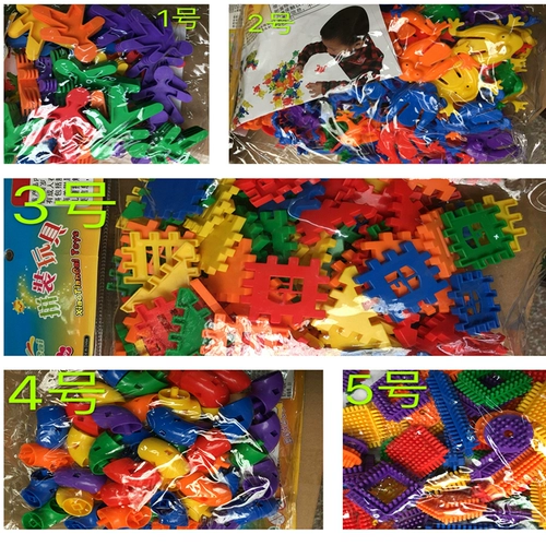 Счастливый пластиковый конструктор для парков развлечений, игрушка, со снежинками, увеличенная толщина, 3 лет