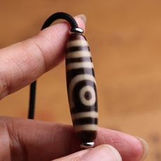 Украшения на шею 天然老矿西藏两眼天珠项链吊坠男女至纯大能同款藏式真品饰品挂绳