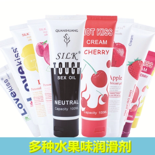 Смазочная смазка для тела человека с большой бутылкой шелктуш вишневые бананы съедобные мужчины с фруктовым смазывающим маслом