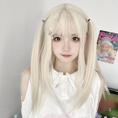 taobao agent Wig women's long hair naturally full set Qi Liu Hai long straight hair fashion new round face long hair sleeve