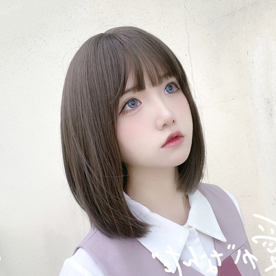taobao agent Wig, face blush, Lolita style, mid length