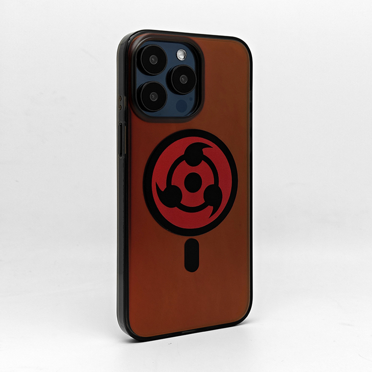 Naruto Sharingan Magnetic Grip Translucent iPhone Case