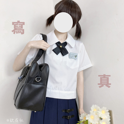 taobao agent Japanese short base student pleated skirt with zipper, square neckline, with short sleeve
