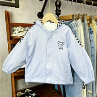 Синяя куртка, с медвежатами