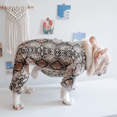 Новый домашний костюм собака с четырьмя перегруженными брюками пирамида пирамида эластичная куртка fa dou dou dou bago толстая собачья одежда