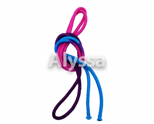 Alyssa Professional Art Gymnastics веревка / усовершенствованная конопля / многоцветная голубая+персиковой порошок+фиолетовый
