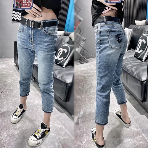 Ретро летние прямые свободные джинсы, штаны, свободный прямой крой, по фигуре, в западном стиле
