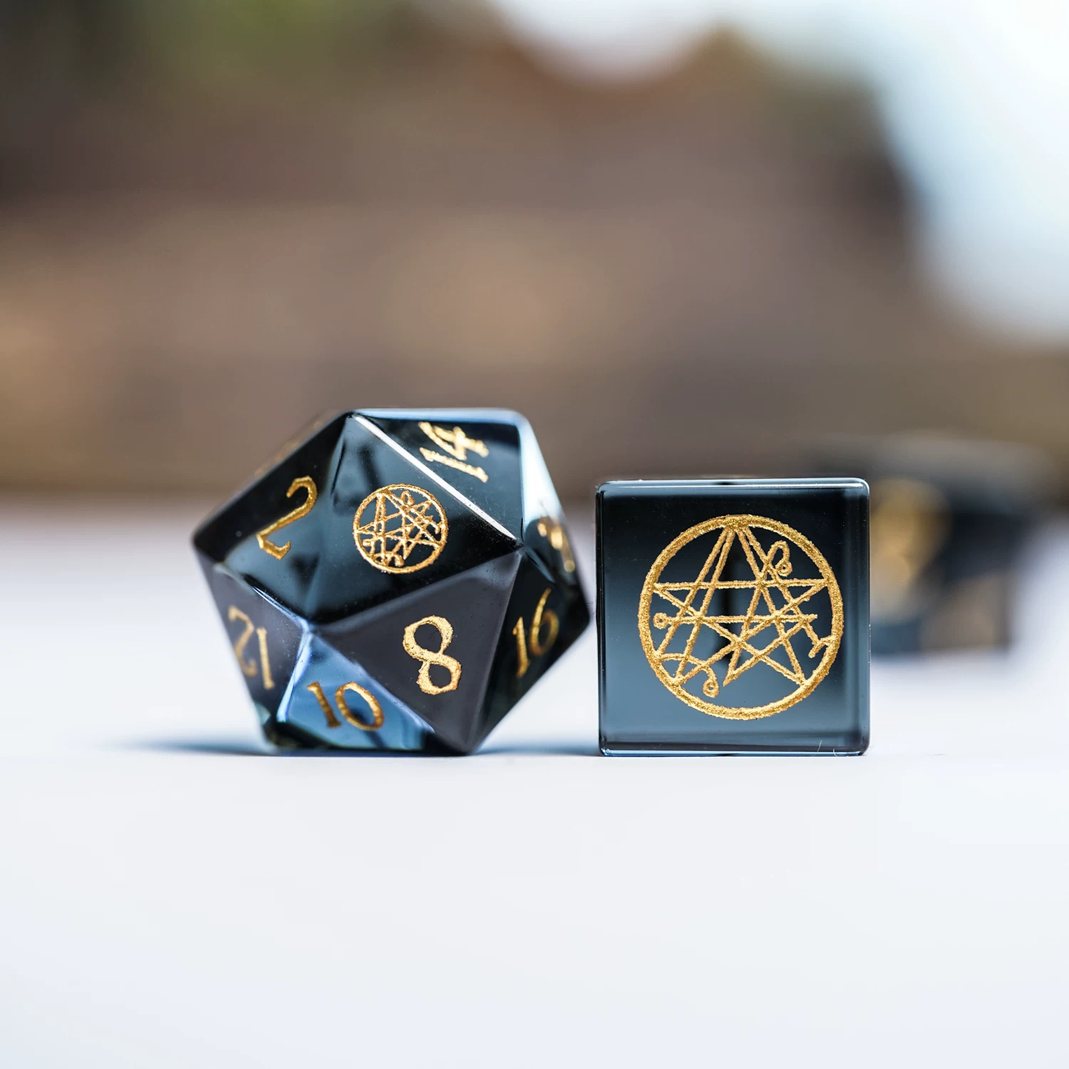 Серый вермикулит COC игральные кости DND кости D20 некрома дверь Kosu драгоценный камень на заказ для группы бега