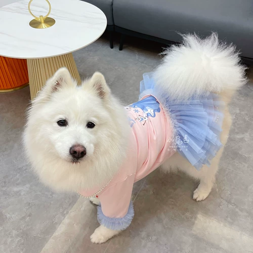 [Маленький хвост питомец] Середина -лунка золотая мето -самодхон сладкая сладкая летняя юбка ▲ Бегство принцесса