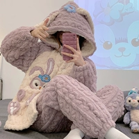 8003 Twist Purple Rabbit Pocket Purple Purple [толстые три слоя хлопка]