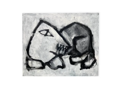 Waitandsleep2020 Акриловая живопись тигр серия декоративная живопись искусство живопись абстрактная животное черно -белое