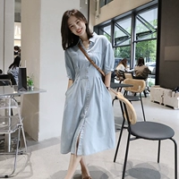 (Трансграничная торговля), ультратонкая хлопковая джинсовая юбка, элегантная рубашка, платье