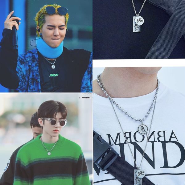 Корея официальный сайт покупка товаров Еще один юг Cai Xukun Song Yanhao в этом же моделье монета ожерелье квадрат длинная модель ожерелье