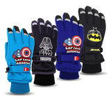 冬季儿童手套迪士尼美国队长蝙蝠侠男童户外玩雪防水保暖滑雪手套