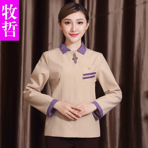 Лонгслив, нарукавники, комплект для отеля, демисезонная комнатная униформа для работы