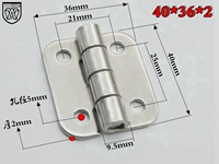 40mm, 36mm, 2mm