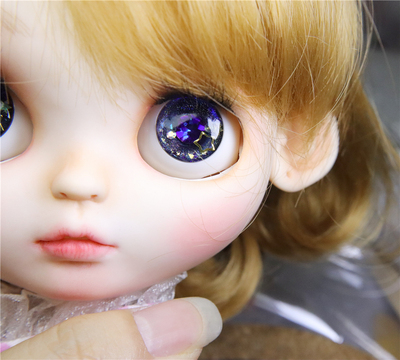 taobao agent Free shipping spot night sky Blythe small cloth stereo carved eye pattern resin eye piece diamond eye changes Mococos