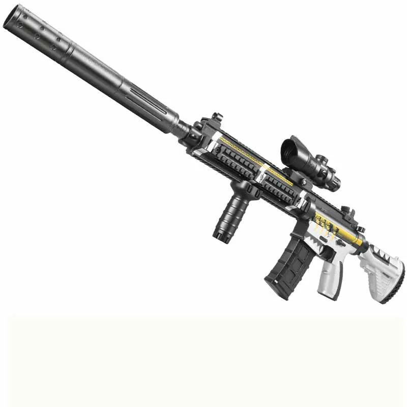 Электрический взрывной автомат M416 пистолет для детей-мальчиков, игрушечная резиновая пуля, запуск ударной силы, встроенная кристаллическая