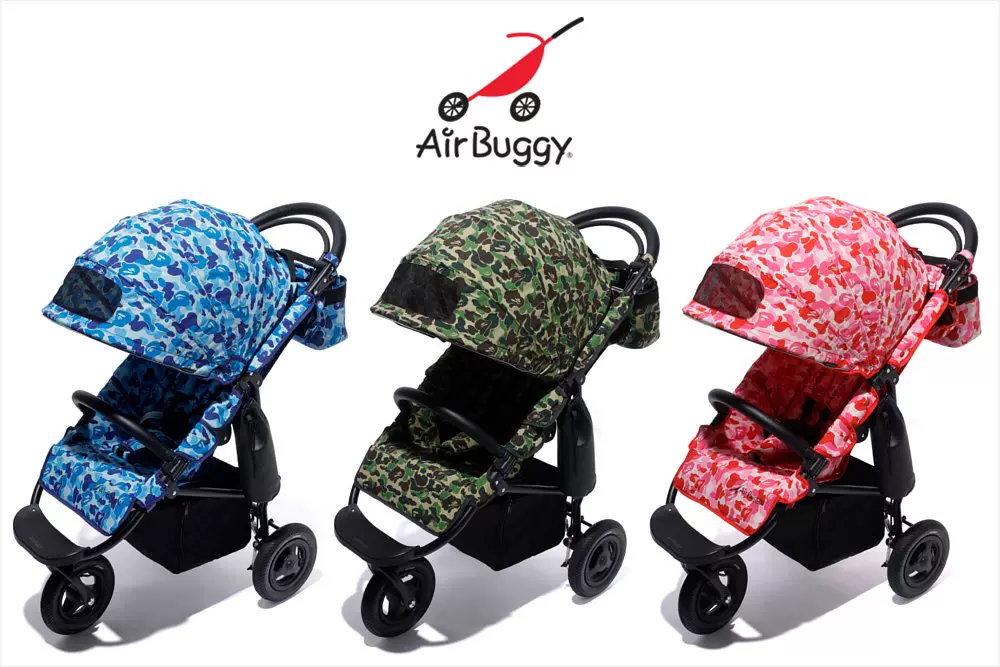 日本代購BAPE A BATHING APE AIRBUGGY 聯名款迷彩嬰兒手推車-Taobao