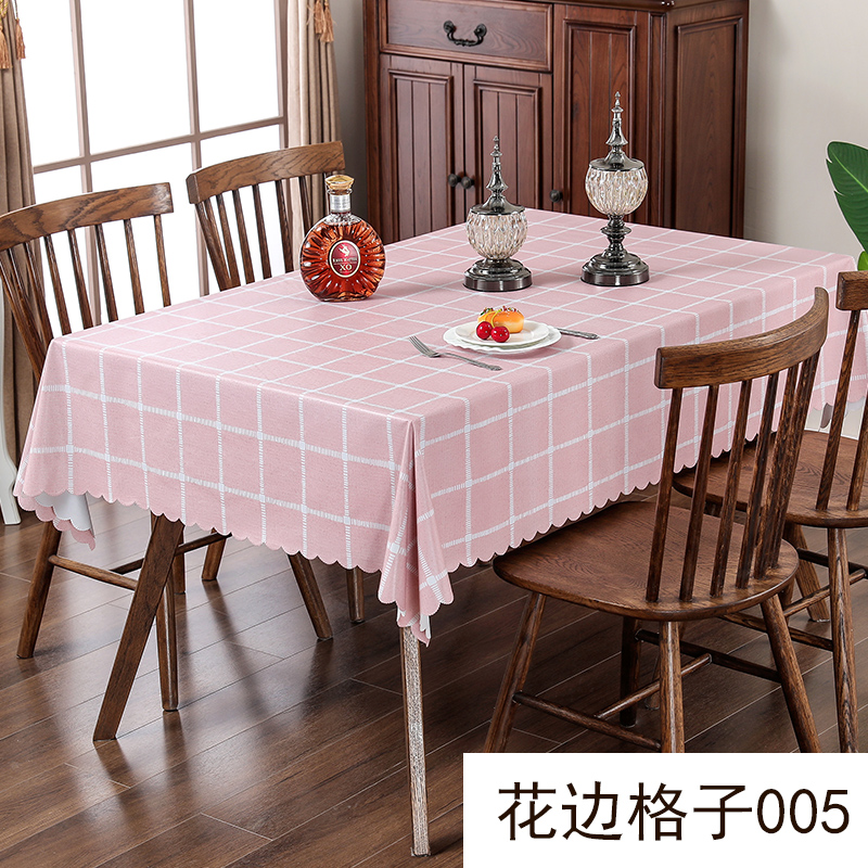 tablecloth pvc waterproof, oil-proof and scald-proof disposable coffee table table mat picnic table cloth desk ins wind student plaid cloth