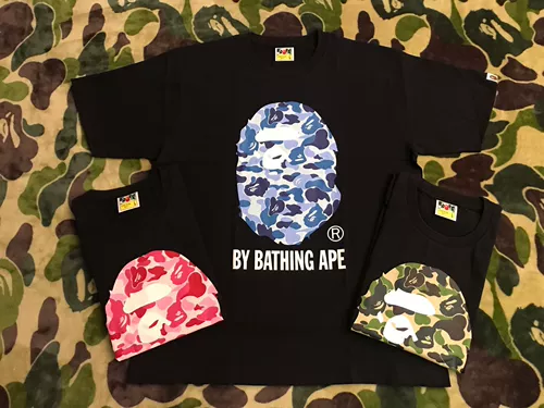 Fubao Spot bape abc Camo Blue -Green Pink Triple -color Camouflage Big Ape люди короткие