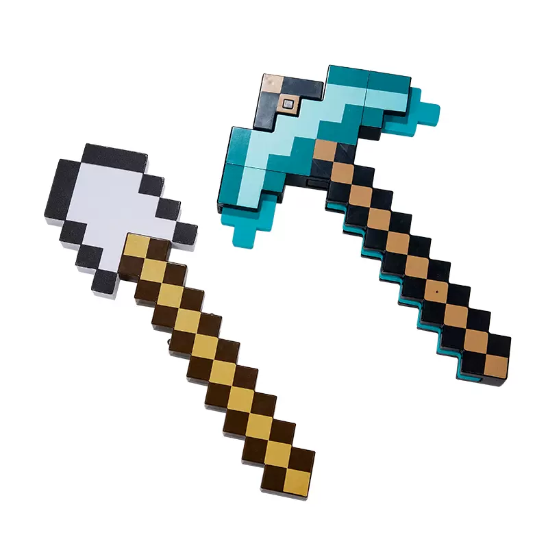 Minecraft我的世界弓箭玩具变形剑镐二合一可发射矿灯装备模型