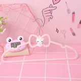 Розовая вешалка для домашнего использования, пластиковая нескользящая сушилка с бантиком для школьников