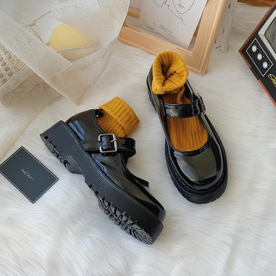 taobao agent Jk shoes thick leather shoes female Japanese female student uniform shoes British college style single shoes retro Mary Zhen shoes