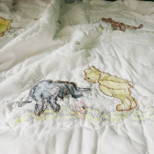 Хлопковое стеганое детское одеяло для раннего возраста, с вышивкой, делается под заказ