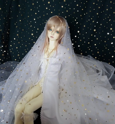 taobao agent [Thank you for sale] BJD baby clothing 1/3 SD17 Uncle Pearl milk white satin drawing rope mopped dress