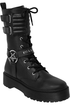 taobao agent Killstar men's and women's same Gothic player wind pentagram strap thick sole boots Martin boots