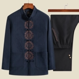 Куртка для мальчиков для пожилых людей, тонкая одежда, осеннее ханьфу, комплект, китайский стиль