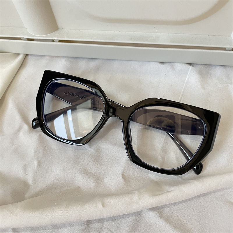 Irregular large frame black transparent