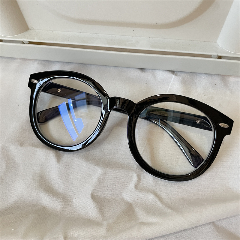 Zhao Lusi round silver accessories anti-blue light
