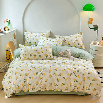 全一口价89.9！北欧风全棉四件套券后89.9元包邮