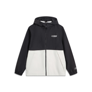 李宁外套男冬季新款情侣风衣加绒加厚休闲潮流复古连帽运动夹克女