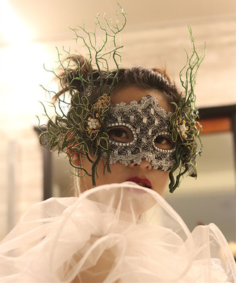 taobao agent Venice Sen Women's Branches Petal Halloween Makeup Dance Party Cosplay Mask Mask Douyin Live
