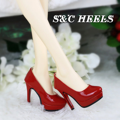 taobao agent 【Agent S & C】 SD16/GR/DD 1/3BJD high heels of patent leather red sexy ultra -high heels