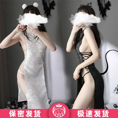 Костюм с высокой точки зрения chut cheongsam sex uniforms желать чистое сексуальное нижнее белье страстное древнее ветровое искушение