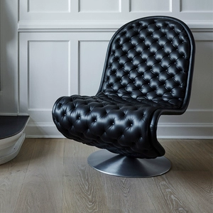 Nordic Designer S -образованная минималистская гостиная одиночный кожаный диван домашний балкон простой творческий инопланетный повседневный стул
