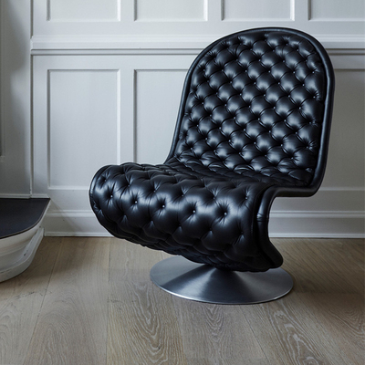 Nordic Designer S -образованная минималистская гостиная одиночный кожаный диван домашний балкон простой творческий инопланетный повседневный стул