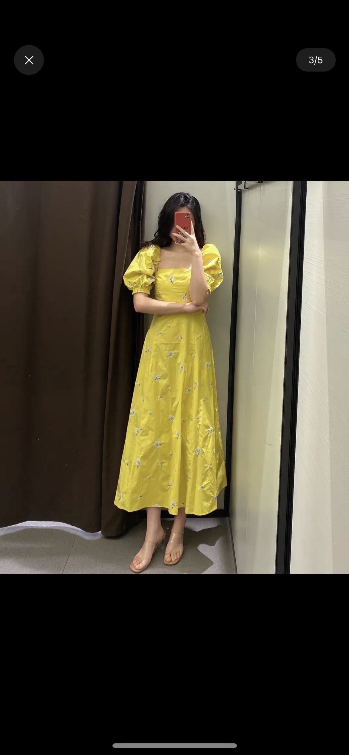 WMXZ自制2022春季新款显白黄色刺绣府绸连衣裙女2436320 2436/320 - Taobao