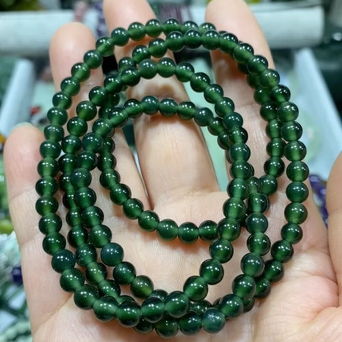 Натуральный браслет из нефрита, ожерелье, зеленый свитер