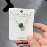 [Ожерелье], Сертификат стерлингового серебра+Hetian Jade+Сертификат оценки 00057